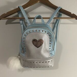 Justice - Light Blue Metallic Junior Mini Backpack